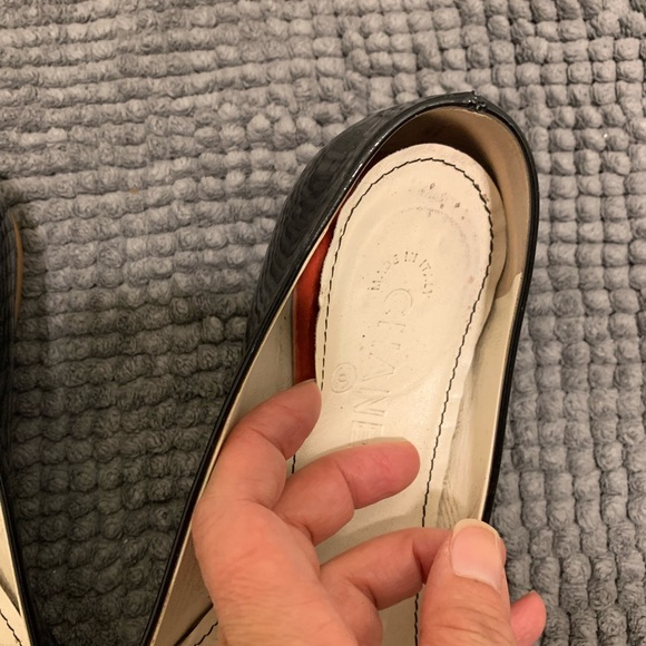 Chanel Patent Leather Peep Toe Ballet Flat - Picture 3 of 7